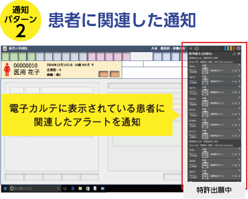 患者に関連した通知